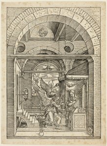 Bebudelsen, fra Jomfruens liv af Albrecht Dürer