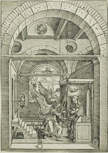 Bebudelsen, fra Jomfruens liv af Albrecht Dürer
