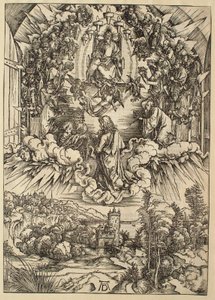 Apokalypsen: Sankt Johannes foran Gud og de ældste af Albrecht Dürer