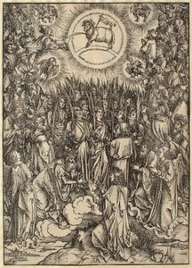 Apokalypsen: Tilbedelsen af lammet af Albrecht Dürer