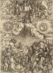 Apokalypsen: Åbningen af det femte og sjette segl af Albrecht Dürer