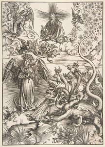 The Apocalyptic Woman, fra Apocalypse-serien, 1511. af Albrecht Dürer