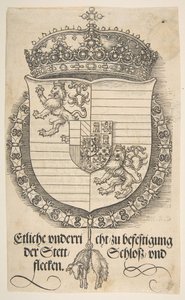 Våben af Ferdinand I, konge af Ungarn og Bøhmen.n.d. af Albrecht Dürer