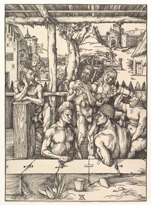 Badehuset.n.d. af Albrecht Dürer