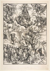 Udyret med to horn som et lam, fra The Apocalypse.n.d. af Albrecht Dürer