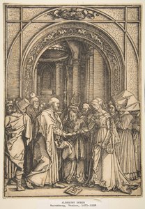 Jomfruens trolovelse, fra Jomfruens liv, ca. 1503. af Albrecht Dürer
