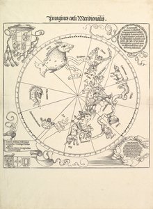 The Celestial Globe-Sydlige halvkugle, 1515. af Albrecht Dürer