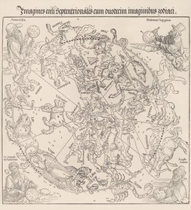 Det himmelske kort - den nordlige halvkugle, 1515., 1515. af Albrecht Dürer