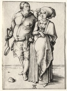 Kokken og hans kone, sandsynligvis 1497. af Albrecht Dürer