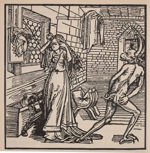 The Demon of Vanity and the Coquette, illustration fra 