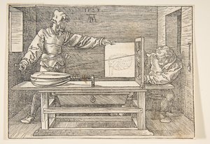 Tegneren af Lute.n.d. af Albrecht Dürer
