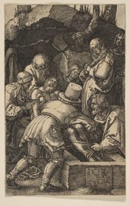 Begravelsen, fra The Passion, 1512. af Albrecht Dürer