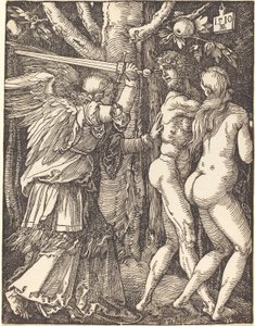 Uddrivelsen fra Paradis, fra Den lille passion af Albrecht Dürer