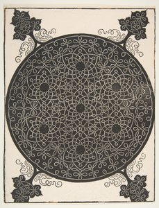Den femte knude. Sammenflettet runddel med syv sekstakkede stjerner, 1521 før. af Albrecht Dürer