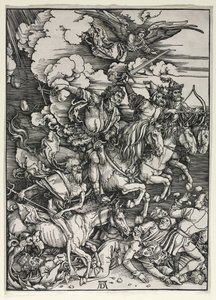 De fire ryttere, fra Apokalypsen, ca. 1498. af Albrecht Dürer