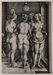 De fire hekse fire nøgne kvinder, 1497. af Albrecht Dürer
