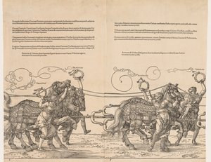 Kejser Maximilians store triumfvogn, 1523. af Albrecht Dürer