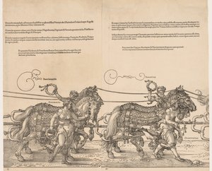 Kejser Maximilians store triumfvogn, 1523. af Albrecht Dürer