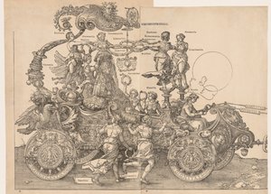 Kejser Maximilians store triumfvogn, 1523. af Albrecht Dürer