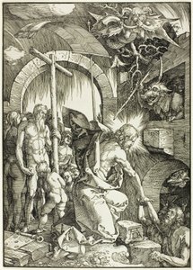 The Harrowing of Hell - Christ in Limbo, plade ni fra The Large Passion af Albrecht Dürer