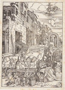 Den hellige familie i Egypten af Albrecht Dürer