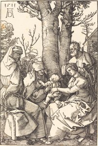 Den hellige familie med Joachim og Anne under et træ af Albrecht Dürer