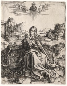 Den hellige familie med sommerfuglen af Albrecht Dürer