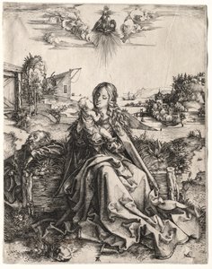 Den hellige familie med sommerfuglen. af Albrecht Dürer