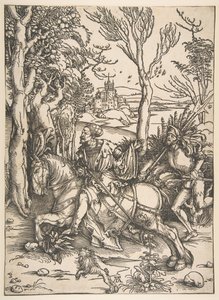 Ridderen og våbenmanden.n.d. af Albrecht Dürer