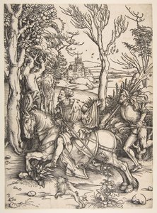 Ridderen og våbenmanden.n.d. af Albrecht Dürer