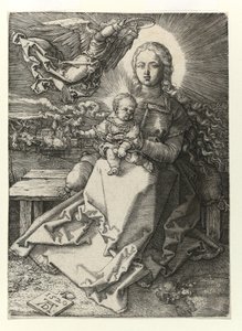 Madonnaen kronet af en engel, 1520 af Albrecht Dürer