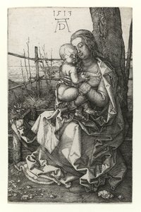 Madonnaen sidder nær træet, 1513 af Albrecht Dürer