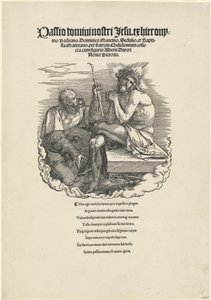 Sorgernes mand hånet af en soldat af Albrecht Dürer