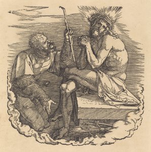 Sorgernes mand hånet af en soldat, sandsynligvis 1511. af Albrecht Dürer