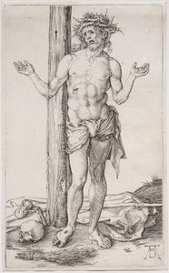 Sorgernes mand stående med hænderne i vejret, ca. 1500. af Albrecht Dürer