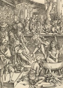 Sankt Johannes martyrium, 1498. af Albrecht Dürer