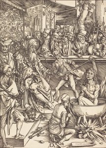 Sankt Johannes Martyrium, sandsynligvis ca. 14961498. af Albrecht Dürer