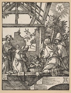 Fødselen, fra Den Lille Passion.n.d. af Albrecht Dürer