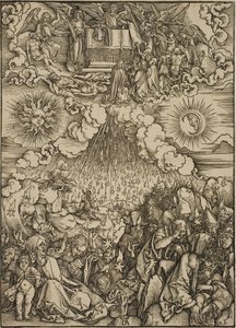 Åbningen af femte og sjette sæler af Albrecht Dürer