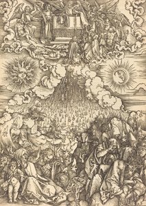 Åbningen af det femte og sjette segl, sandsynligvis ca. 14961498. af Albrecht Dürer