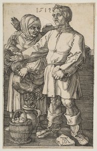 Bondeparret på markedet, 1519. af Albrecht Dürer