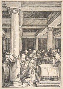 Præsentationen i templet, fra Jomfruens liv, ca. 1505. af Albrecht Dürer