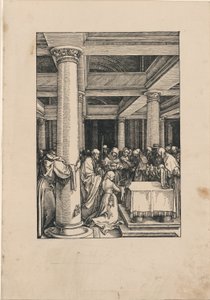 Præsentationen af Kristus i templet, fra Jomfruens liv af Albrecht Dürer
