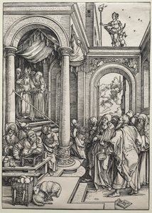 Præsentationen af jomfruen i templet af Albrecht Dürer