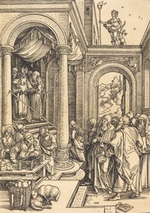 Præsentationen af jomfruen i templet, ca. 15021503. af Albrecht Dürer