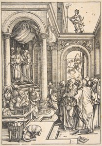 Præsentationen af jomfruen i templet, fra Jomfruens liv, ca. 1503. af Albrecht Dürer