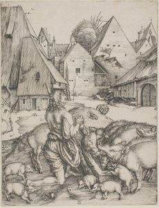 Den fortabte søn midt i svinene af Albrecht Dürer