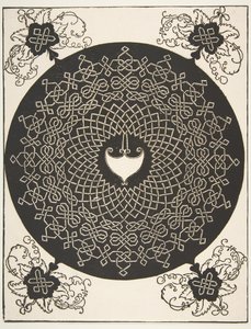 "Den anden knude". Sammenflettet Roundel med et Amazon-skjold i midten, 1521 før. af Albrecht Dürer