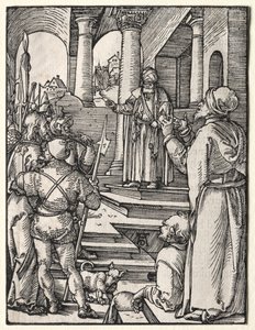 Den lille lidenskab: Kristus før Pilatus af Albrecht Dürer