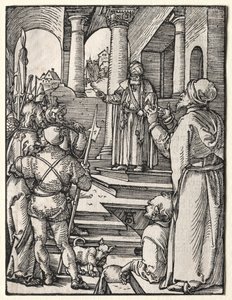 Den lille lidenskab: Kristus før Pilatus, ca. 1509-1511. af Albrecht Dürer